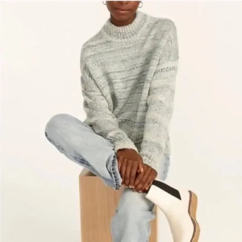 J. Crew Space-Dyed Mockneck Sweater